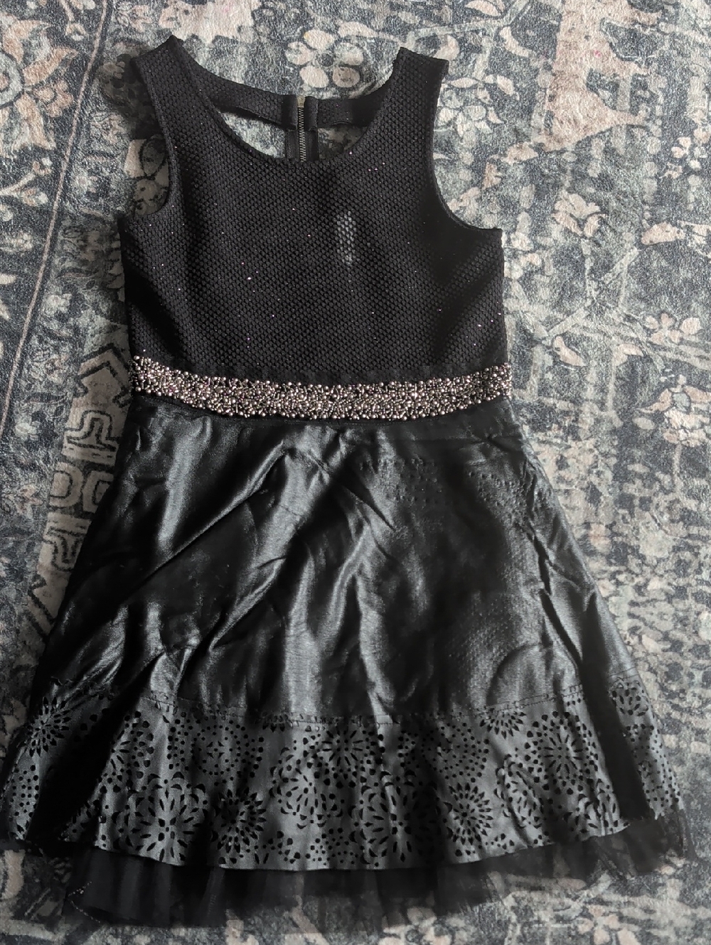 Hannah Banana Black Dress with Pink Logo Label